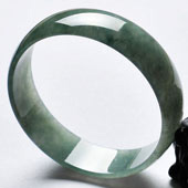 糯冰种晴水缅甸翡翠A货手镯（51.2mm）