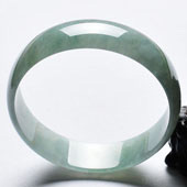 糯冰种晴水缅甸翡翠A货手镯（53mm）