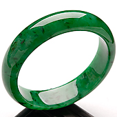 糯冰种满色缅甸翡翠A货手镯(57.2mm)