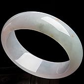 冰种晴水缅甸翡翠A货贵妃镯（52.1-46.2mm）