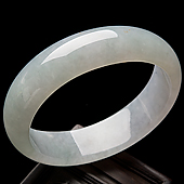 冰种晴水缅甸翡翠A货贵妃镯（53.5mm-48.2mm）