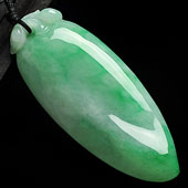 糯冰种飘翠缅甸翡翠A货福瓜挂件