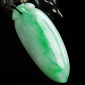 糯冰种飘翠缅甸翡翠A货福瓜挂件