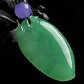 冰种苹果绿缅甸翡翠A货福瓜挂件