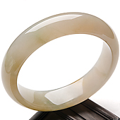 糯冰种黄翡缅甸翡翠A货手镯（56.5mm）