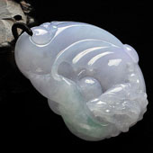 糯冰种紫罗兰飘花缅甸翡翠A货飞龙在天挂件