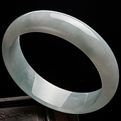 糯冰种晴水缅甸翡翠A货手镯（55.5mm）