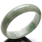 糯冰种飘花缅甸翡翠A货手镯（58mm）