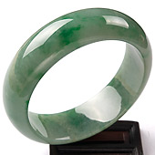 糯冰种飘翠缅甸翡翠A货手镯（57.5mm）