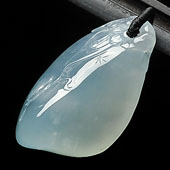 冰种晴水缅甸翡翠A货福瓜挂件