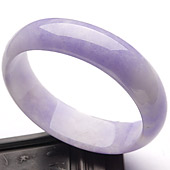 糯冰种紫罗兰缅甸翡翠A货贵妃镯（59.1-52.3mm）