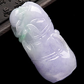 糯冰种春带彩缅甸翡翠A货节节高挂件