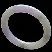 糯冰种春色缅甸翡翠A货圆条手镯（54.2mm）