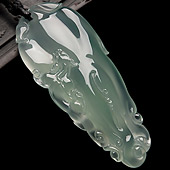 冰玻种晴水缅甸翡翠A货人生如意挂件