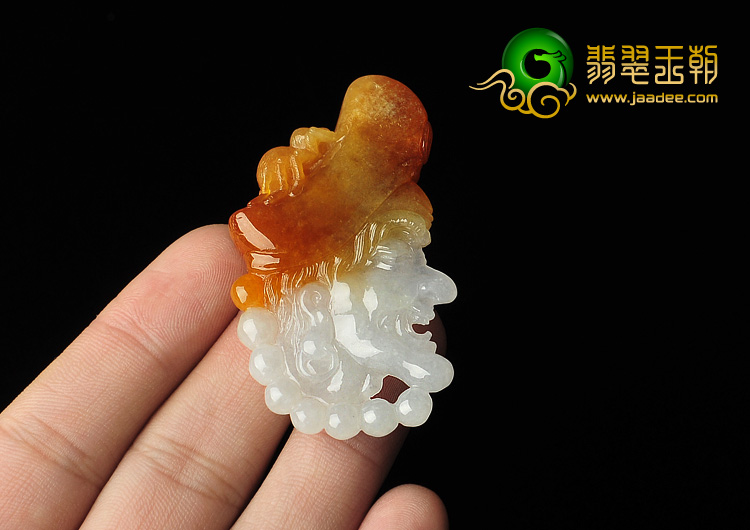 糯冰种红黄翡缅甸翡翠A货济公挂件