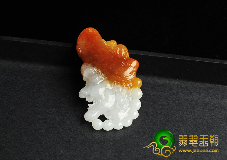 糯冰种红黄翡缅甸翡翠A货济公挂件