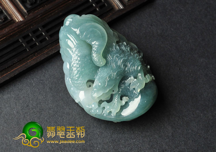 (超值推荐)冰种晴水缅甸翡翠A货大展宏图手玩件