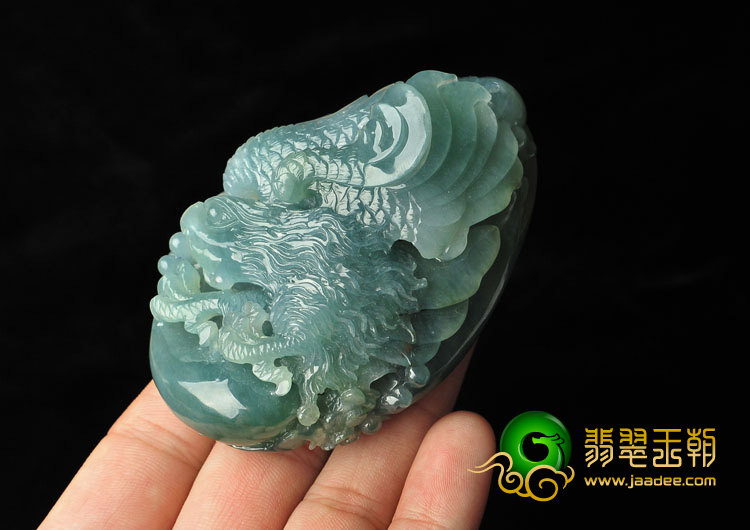 (超值推荐)冰种晴水缅甸翡翠A货大展宏图手玩件