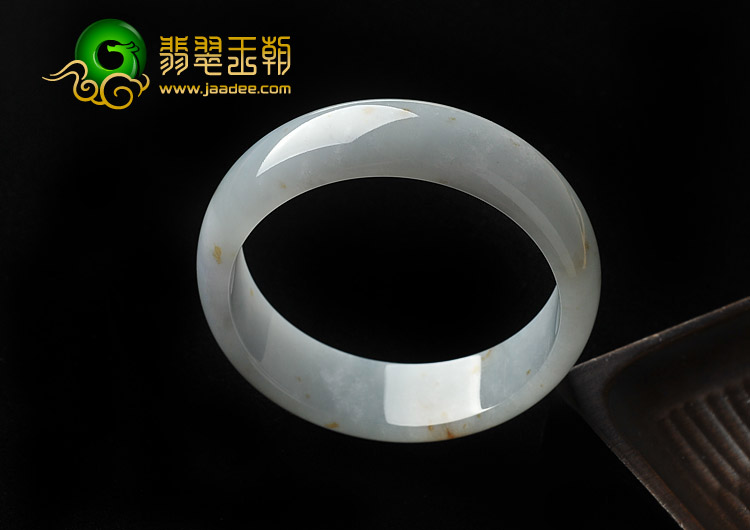 糯冰种晴水飘花缅甸翡翠A货手镯（60.5mm）