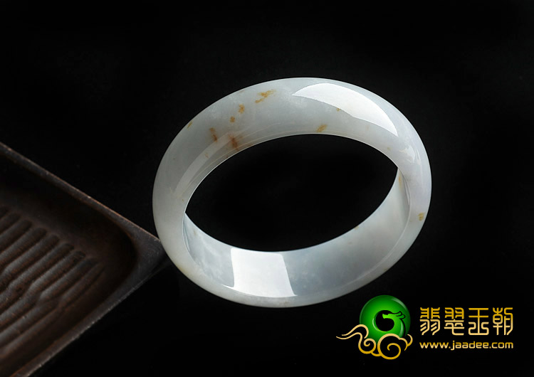 糯冰种晴水飘花缅甸翡翠A货手镯（60.5mm）