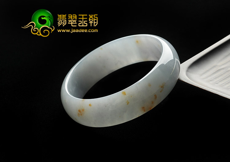 糯冰种晴水飘花缅甸翡翠A货手镯（60.5mm）
