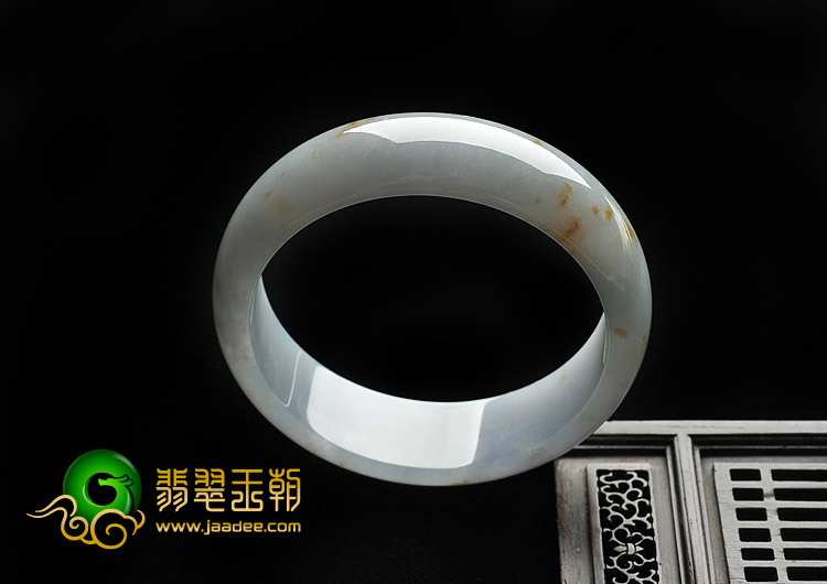 糯冰种晴水飘花缅甸翡翠A货手镯（60.5mm）
