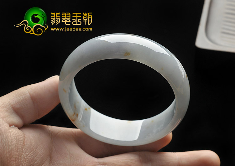 糯冰种晴水飘花缅甸翡翠A货手镯（60.5mm）