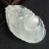 冰种缅甸翡翠A货如意挂件