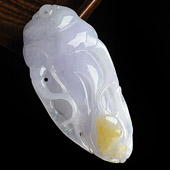 糯冰种紫罗兰黄翡缅甸翡翠A货人生如意挂件