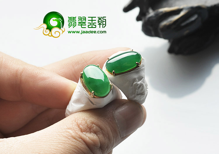 糯冰种阳绿缅甸翡翠A货戒面（一批走）