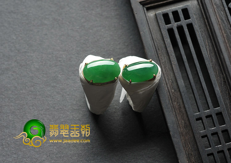 糯冰种阳绿缅甸翡翠A货戒面（一批走）