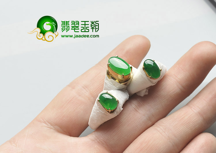 (特价）冰种阳绿缅甸翡翠A货戒面（一批走）