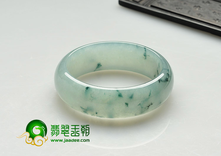 冰种晴水飘花缅甸翡翠A货手镯（56.6mm）