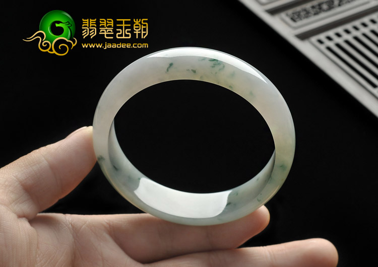 冰种飘花缅甸翡翠A货手镯（59.1mm）