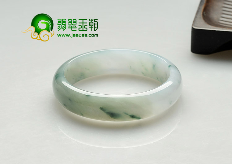 冰种飘花缅甸翡翠A货手镯（59.1mm）