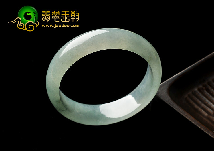 冰种晴水飘花缅甸翡翠A货手镯（56.1mm）