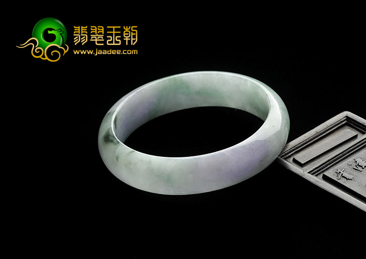 糯冰种春带彩缅甸翡翠A货手镯（57.8mm）