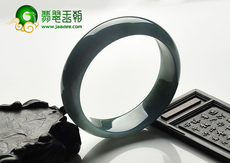 冰种油青缅甸翡翠A货手镯（58.6mm）