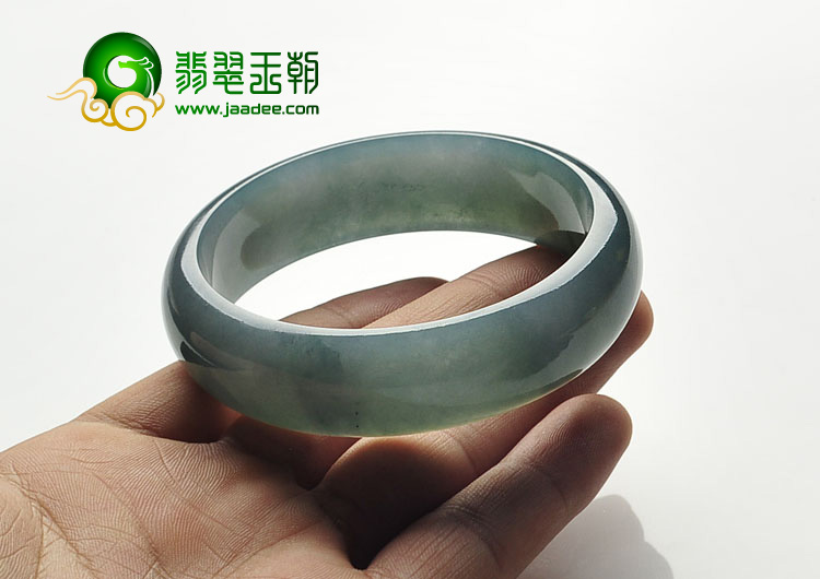 冰种油青缅甸翡翠A货手镯（58.6mm）
