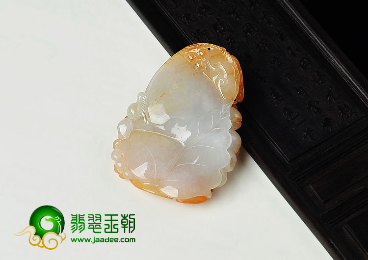 糯冰种红黄翡缅甸翡翠A货富贵双喜挂件