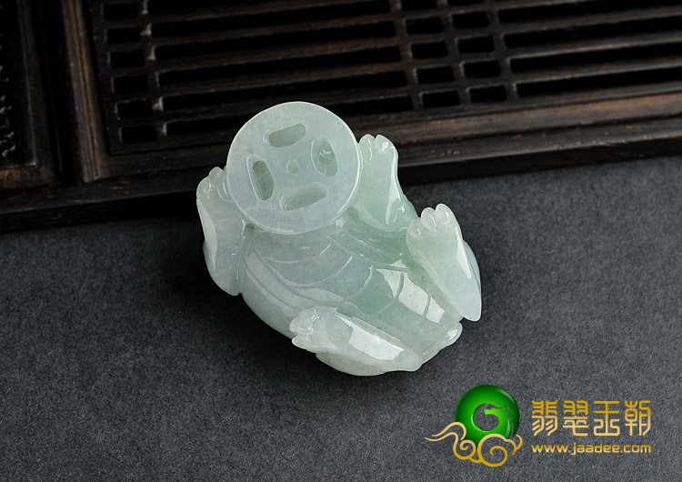 冰种晴水缅甸翡翠A货貔貅挂件