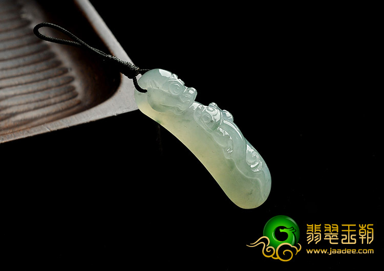 冰种晴水缅甸翡翠A货望子成龙挂件
