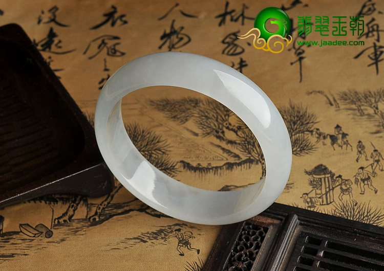 冰种淡晴水缅甸翡翠A货手镯（58.9mm）