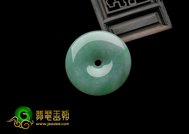 糯冰种飘翠缅甸翡翠A货平安扣挂件