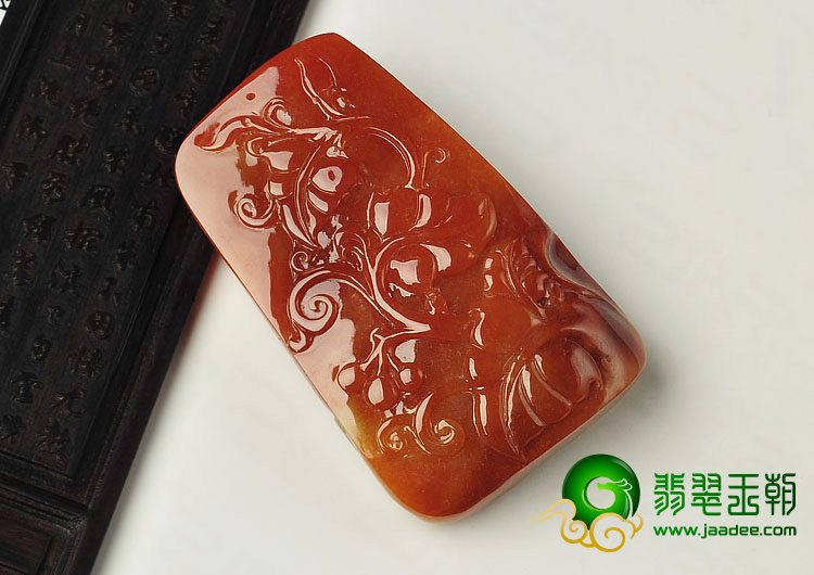 糯冰种红黄翡缅甸翡翠A货双宿双飞挂件