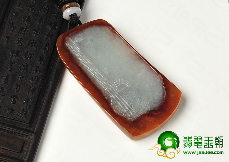 糯冰种红翡缅甸翡翠A货静思挂件