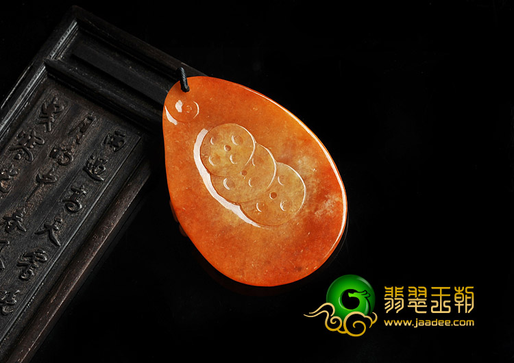 糯冰种红黄翡缅甸翡翠A货花开富贵挂件