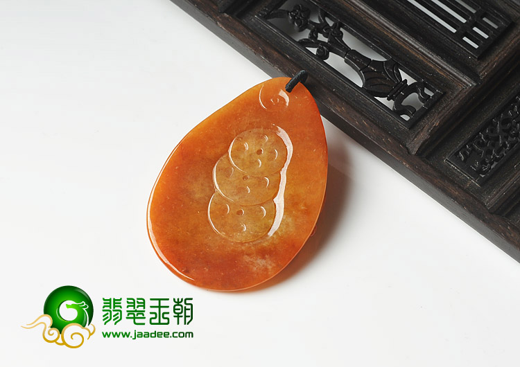 糯冰种红黄翡缅甸翡翠A货花开富贵挂件