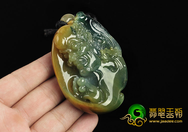 冰种多彩缅甸翡翠A货罗汉头挂件