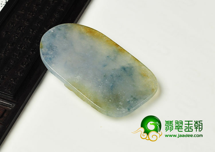 冰种黄翡飘花缅甸翡翠A货踏雪寻梅挂件